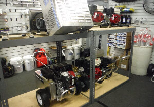 Showroom Sale rack for Pressure Wash